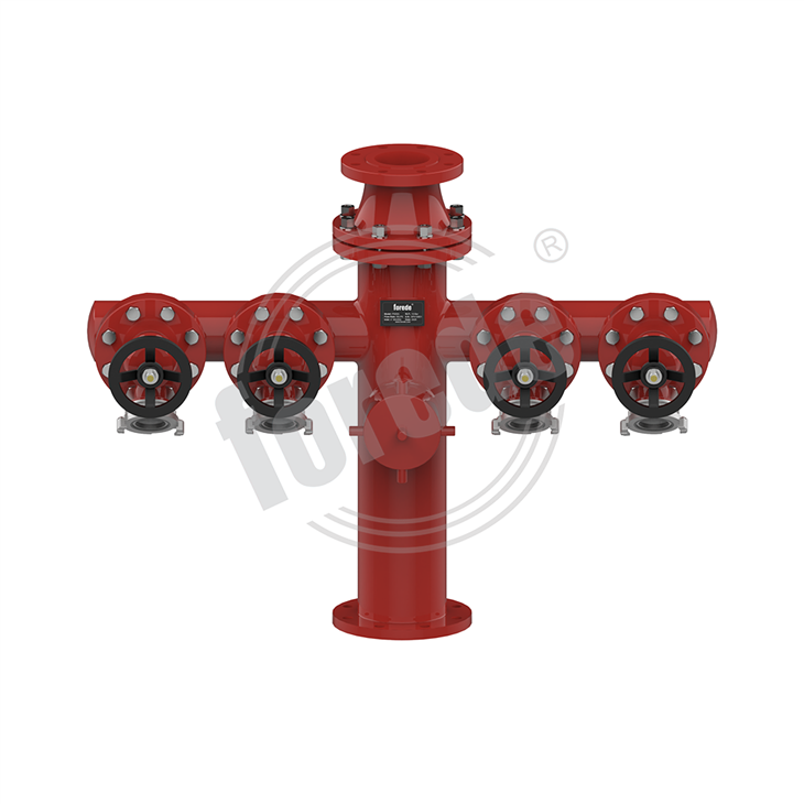 Fire Monitor Hydrant Mount With Gost Hose Connection factory